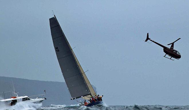 Shakti media boat & chopper - Club Marine Pittwater to Southport Yacht Race  © RPAYC